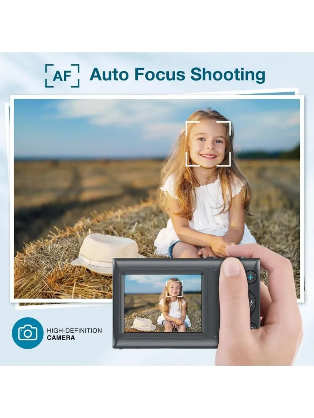 64MP 4K Digital Camera with 18X Zoom, LCD Screen, Anti-Shake, Vlogging Kit